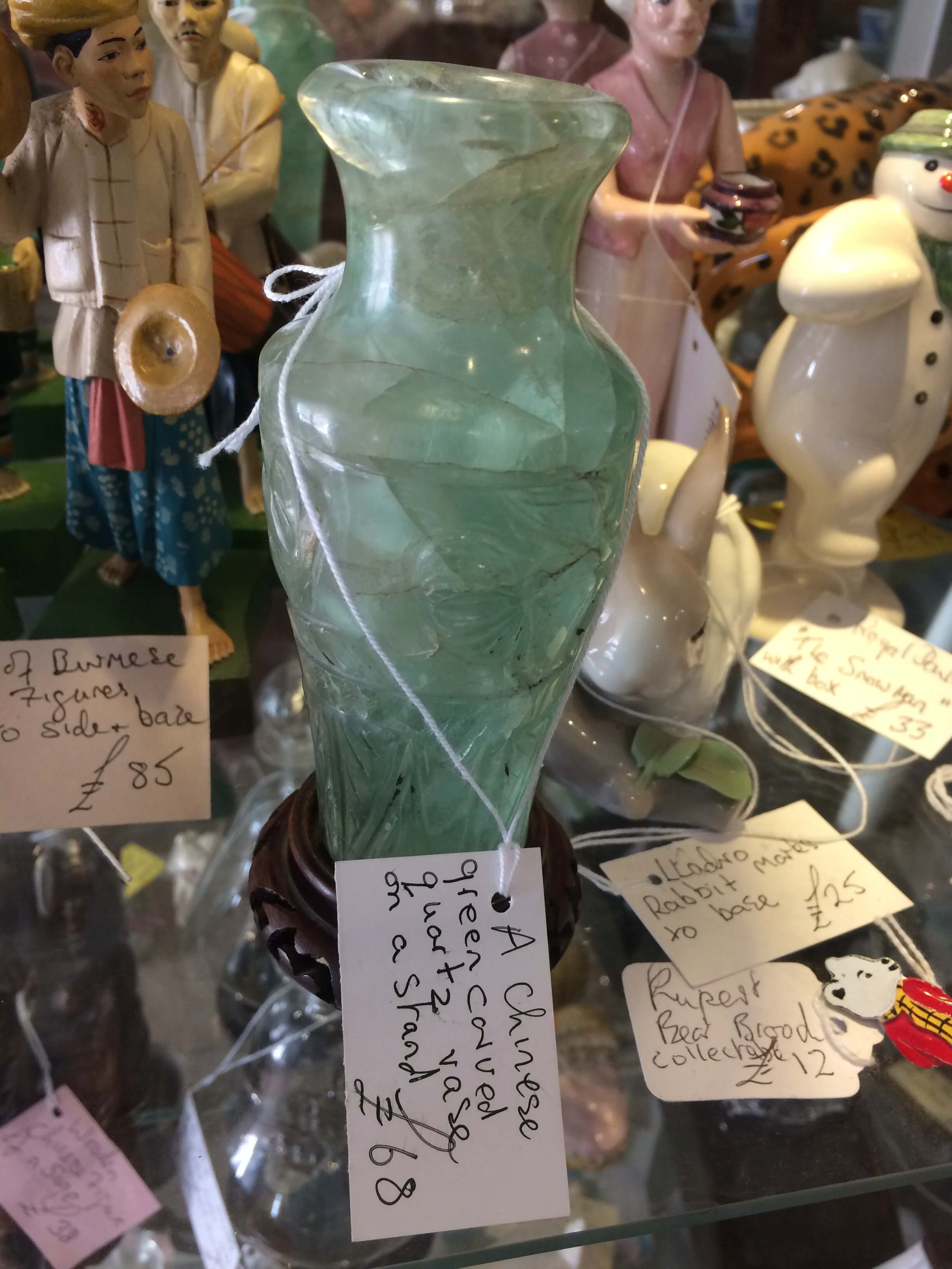 Carved Quartz Vase
